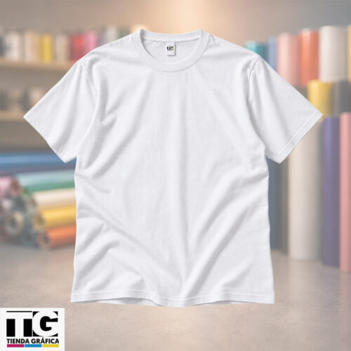 polera algodon blanco